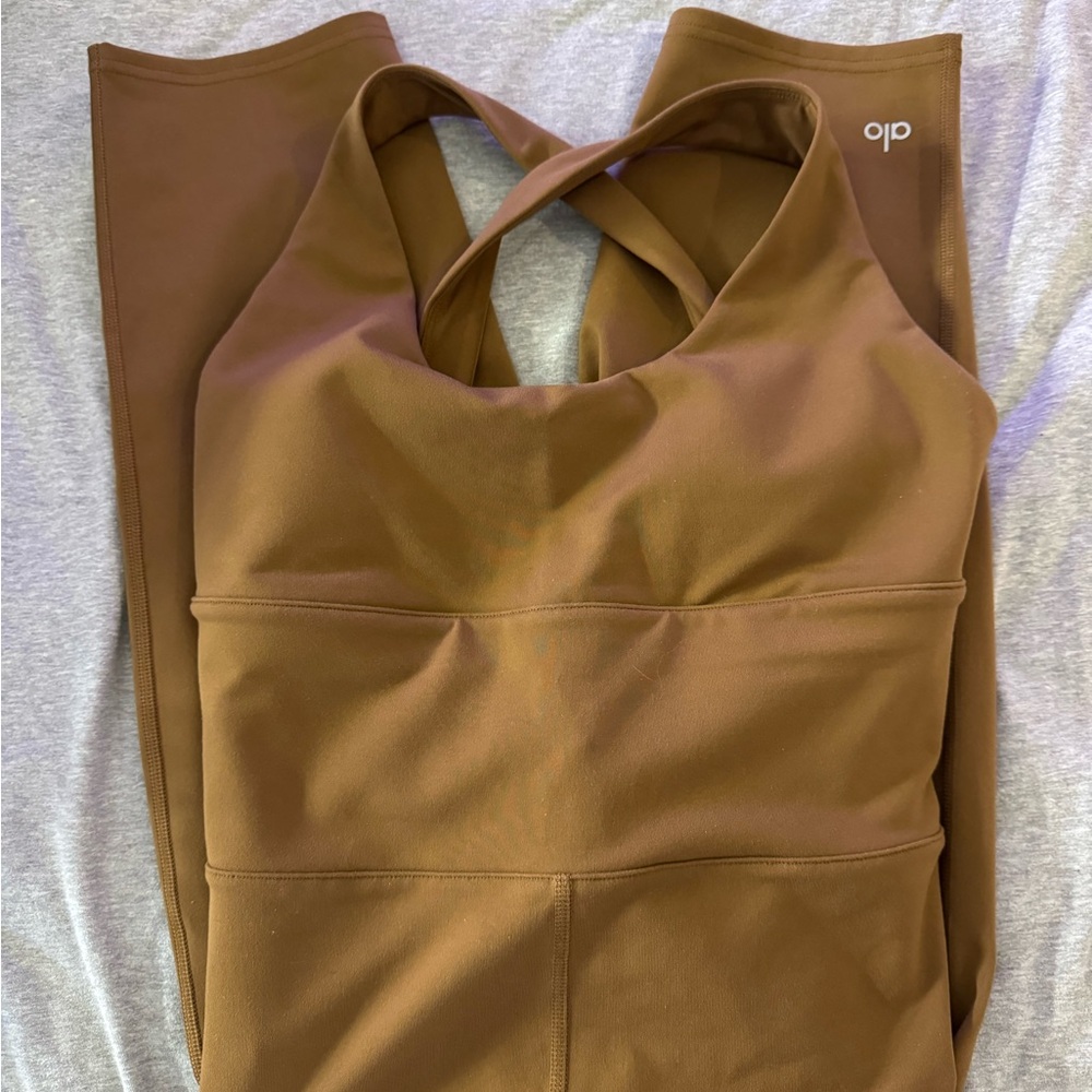 Brown Sleeveless Jumpsuit